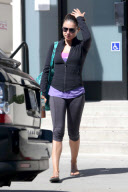 Mila Kunis : Morning Workout at Blazing Saddles