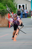 Penny farthing race, part of the World Alternative Games, Llanwrtyd Wells, Wales, Britain - 26 Aug 2012