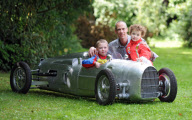 Engineer builds scale replica of famous Auto Union Type A 'Silver Arrow' German racing car, Diss, Norfolk, Britain - 23 Aug 2012