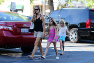 *EXCLUSIVE* Denise Richards takes Sam and Lola back to school shopping