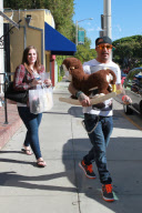 *EXCLUSIVE* A. J. McLean shops for baby items at Bel Bambini