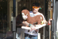 *EXCLUSIVE* A. J. McLean shops for baby items at Bel Bambini