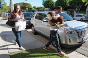 *EXCLUSIVE* A. J. McLean shops for baby items at Bel Bambini