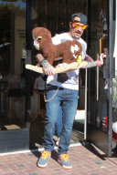 *EXCLUSIVE* A. J. McLean shops for baby items at Bel Bambini