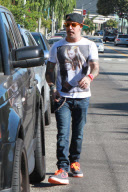 *EXCLUSIVE* A. J. McLean shops for baby items at Bel Bambini