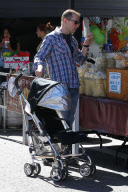 Jon Cryer and the family take a Sunday stroll through the Farmers Market