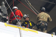Prince Andrew abseils down the Shard building in aid of the Outward Bound Trust and the Royal Marines Charitable Trust Fund, London, Britan - 03 Sep 2012