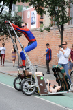 Spider-Man Flies and Offers Rides In His Rickshaw