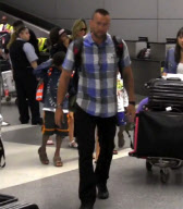 Heidi Klum at LAX with the bodyguard she is allegedly dating