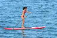 Bethenny Frankel Takes Her Paddle Board Out For A Ride