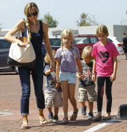 Denise Richards Takes The Family Shopping In Malibu