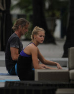 Victoria's Secret Angel, Erin Heatherton, yoga sesion in Miami.