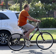 *EXCLUSIVE* Arnold Schwarzenegger starts his day with a Bike Ride