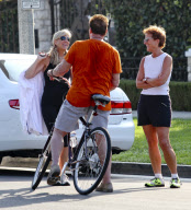 *EXCLUSIVE* Arnold Schwarzenegger starts his day with a Bike Ride