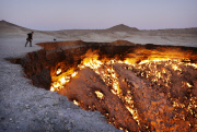 Darvaza 'Gates Of Hell' gas crater in Karakum Desert, Turkmenistan - 21 Jul 2012