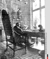 SIPA ICONO: Emile Zola (1840-1902) ecrivain francais dans son cabinet