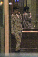 *EXCLUSIVE* Rihanna in an elevator at the Park Wilshire condo
