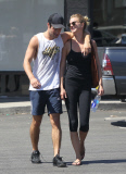 Exclusive... Josh Bowman and Emily Van Camp Get Close After a Workout