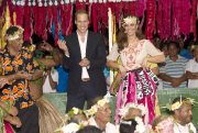 Prince William and Catherine Duchess of Cambridge on Diamond Jubilee Tour, Tuvalu - 18 Sep 2012
