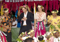 Prince William and Catherine Duchess of Cambridge on Diamond Jubilee Tour, Tuvalu - 18 Sep 2012