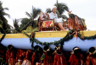 QUEEN ELIZABETH II ON TOUR IN TUVALU, SOUTH PACIFIC - 1982