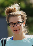 Jessica Hart Spotted in Noho with her Dog Floyd