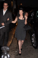 Pauley Perrette arriving at the pre-Emmy party held at Greystone Manor