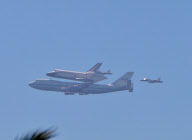 Space Shuttle Endeavour Approaches Los Angeles Via Malibu