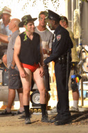 *EXCLUSIVE* Max Greenfield almost bares it all on the set of New Girl