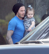 David Beckham And Daughter Running Errands In West Hollywood