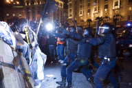 Gewaltsame Demo in Madrid