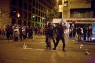 Gewaltsame Demo in Madrid