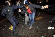 Gewaltsame Demo in Madrid