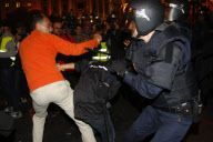 Gewaltsame Demo in Madrid