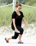 Kourtney Kardashian working up a sweat on the beach Part 2