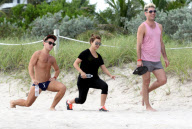 Kourtney Kardashian working up a sweat on the beach Part 2