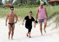 Kourtney Kardashian working up a sweat on the beach Part 2