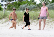 Kourtney Kardashian working up a sweat on the beach Part 2