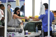 *EXCLUSIVE* Selma Blair has her hands full at the Farmers Market