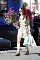 *EXCLUSIVE* Selma Blair has her hands full at the Farmers Market