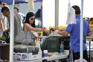 *EXCLUSIVE* Selma Blair has her hands full at the Farmers Market