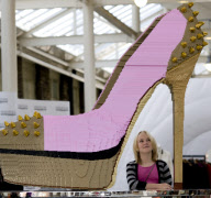 World's largest LEGO shoe unveiled at McArthurGlen's Swindon Designer Outlet, Wiltshire, Britain - 29 Sep 2012