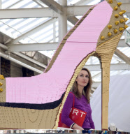 World's largest LEGO shoe unveiled at McArthurGlen's Swindon Designer Outlet, Wiltshire, Britain - 29 Sep 2012
