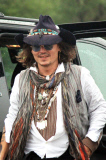 Johnny Depp makes a surprise visit to the Comanche Nation Fair in Lawton, OK
