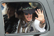 Johnny Depp makes a surprise visit to the Comanche Nation Fair in Lawton, OK
