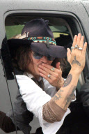 Johnny Depp makes a surprise visit to the Comanche Nation Fair in Lawton, OK