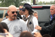 Johnny Depp makes a surprise visit to the Comanche Nation Fair in Lawton, OK