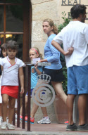 INFANTA CRISTINA AND SONS VISIT REAL CLUB TENIS IN BRACELONA