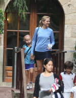 INFANTA CRISTINA AND SONS VISIT REAL CLUB TENIS IN BRACELONA
