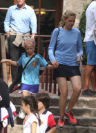 INFANTA CRISTINA AND SONS VISIT REAL CLUB TENIS IN BRACELONA